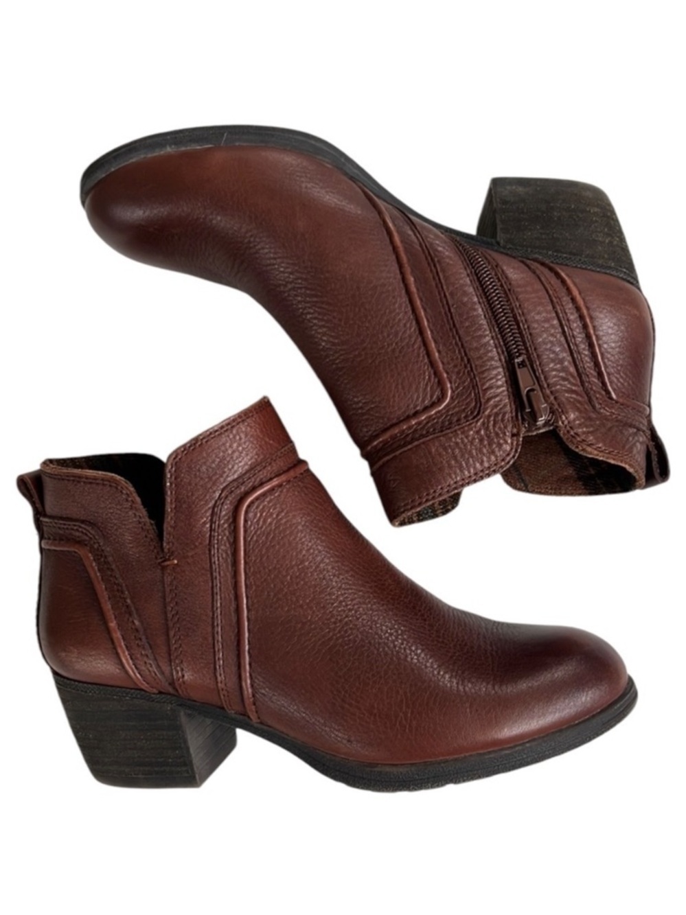 EUC Rockport Leather Ankle Boots Brown Size 7